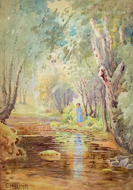 Woman by a Stream