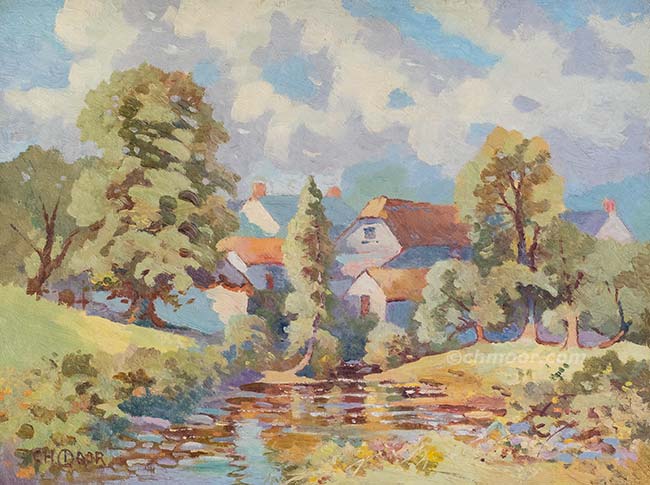 Village by a Stream