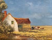 Cottage with Cows - click to view larger image...