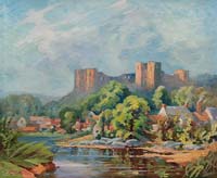 Castle Ruins Overlooking Village - click to view larger image...