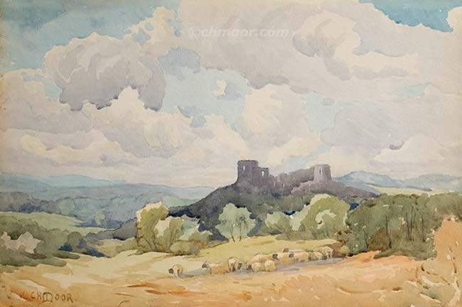 Castle Ruins and Sheep
