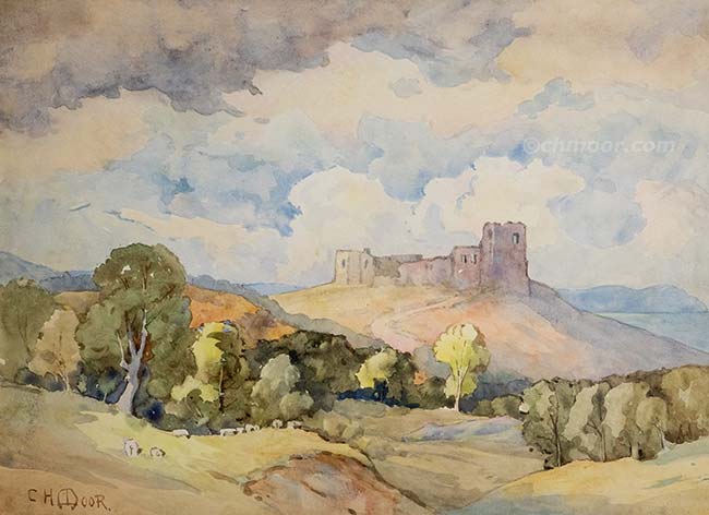 Castle Ruins with Sheep