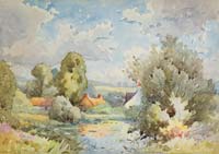 Homestead by a Pond - click to view larger image...