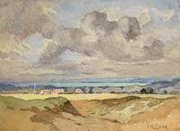Seaside Village with Dramatic Sky - click to view larger image...