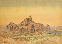 Ruins Under Yellow Sky - click to view larger image...