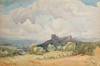 Castle Ruins and Sheep - click to view larger image...