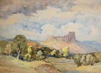 Castle Ruins with Sheep - click to view larger image...